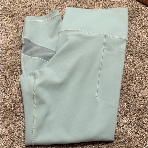 Athleta Saturation Stash Mesh pastel Green Tight - Picture 1 of 5